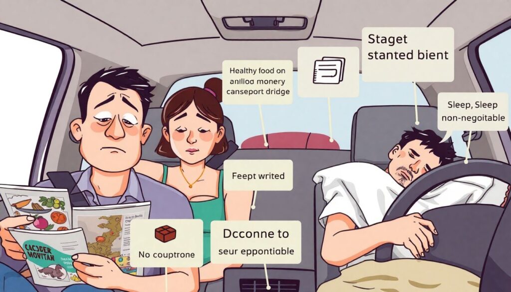 Budgeting for a Family Road Trip on a Budget - иллюстрация