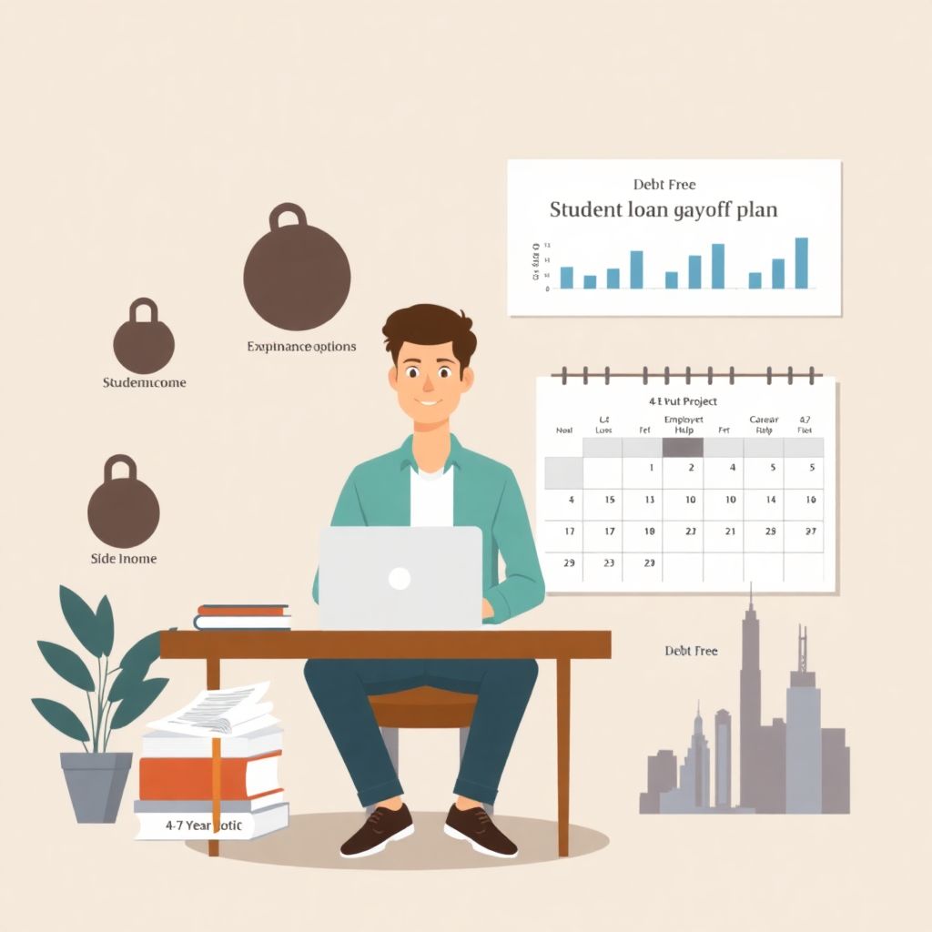Realistic guide to paying off student debt in a few years without burnout
