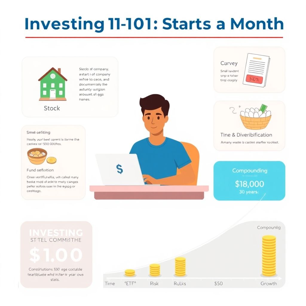 Investing 101: how to start investing with just $50 a month for beginners